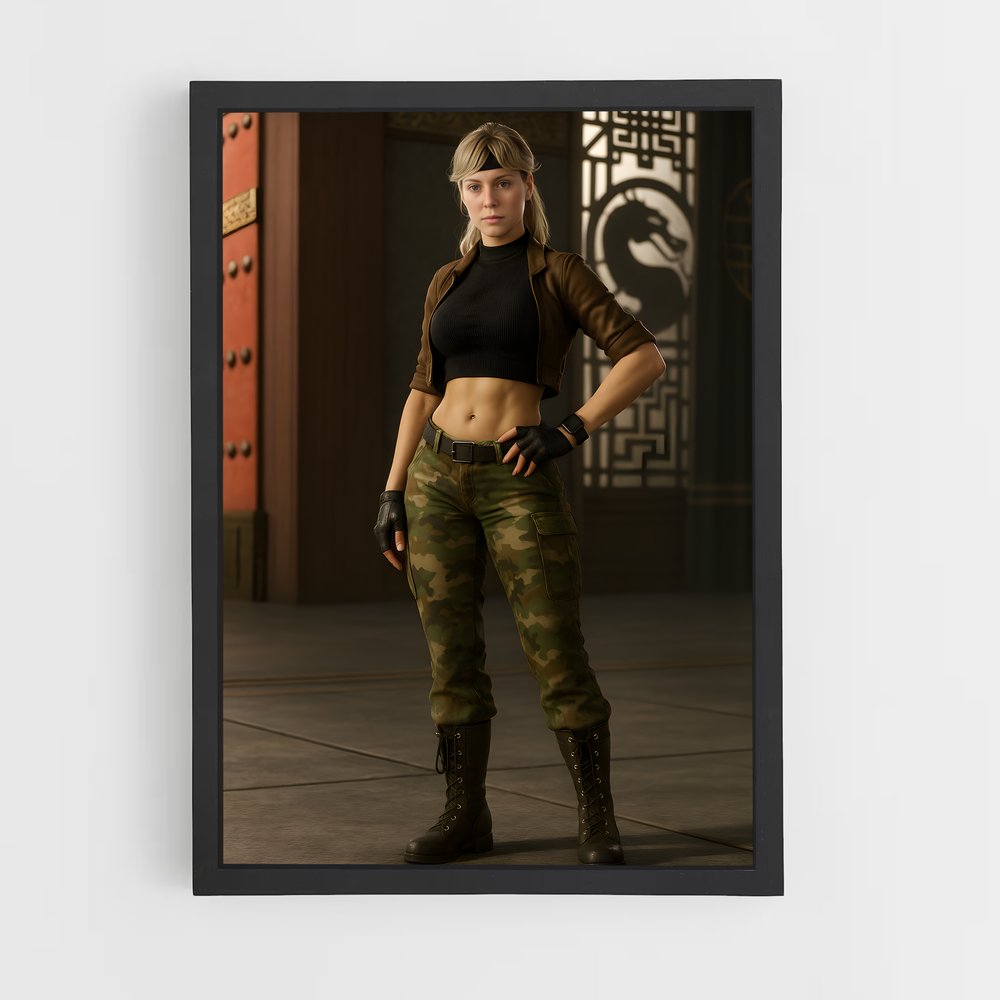 Poster Sonya blade camouflage – affiche Mortal kombat (vue 2)